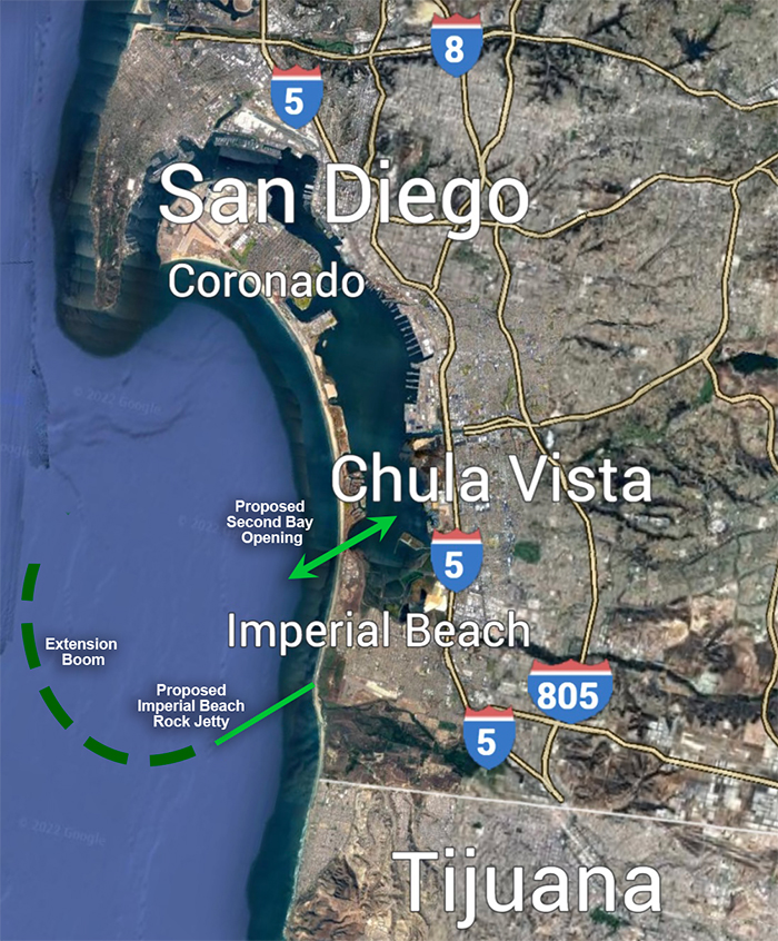 Proposed Second Bay Opening along with Proposed Imperial Beach Rock Jetty
